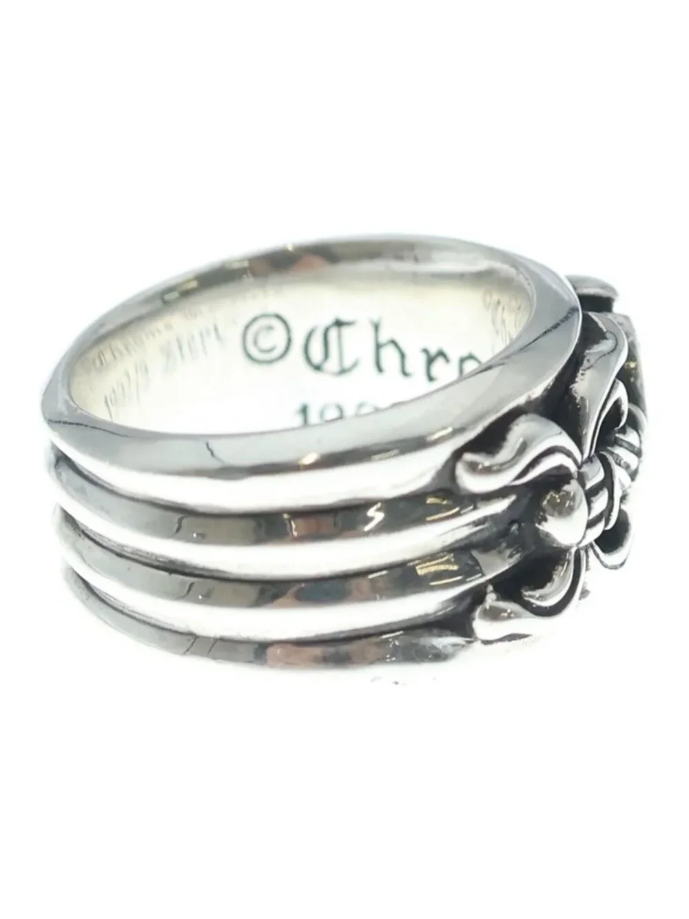 Chrome Hearts Dagger P Dmnd Daga Ring Pave Diamond Silver